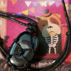 NEW Hematite wrapped necklace